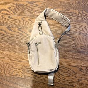 Cream Crossbody Sling Bag - Minimal Everyday Carry